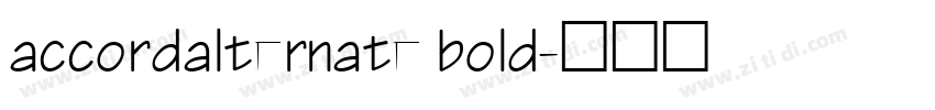 accordalternate bold字体转换